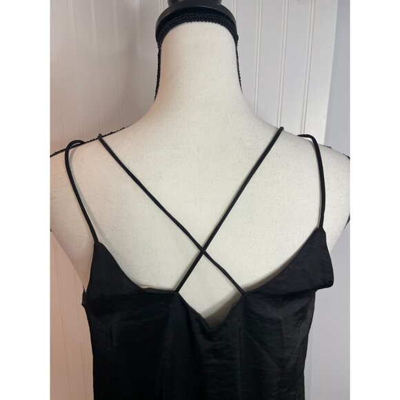 Pol Black Studded Strappy Tank Top With V-Neckline & Cross Back Design - Size S - Picture 6 of 16